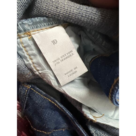 Fashion Bug 90's Y2k Hip Huggers High Rise Flare Leg Women Jeans Blue Size 10 - Picture 11 of 13